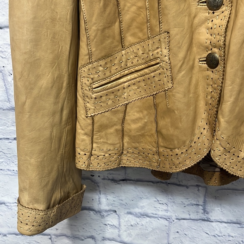 Cole Haan Collection Lambskin Leather Jacket - Picture 5 of 9